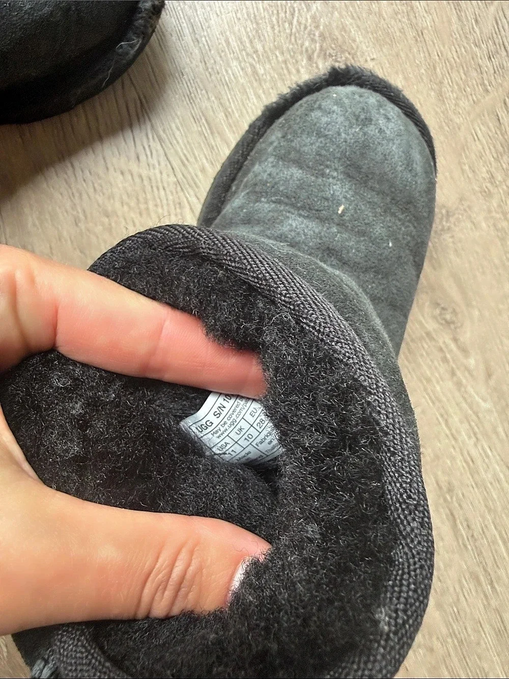 UGG Kids Black Shearling-Lined Boots US 11